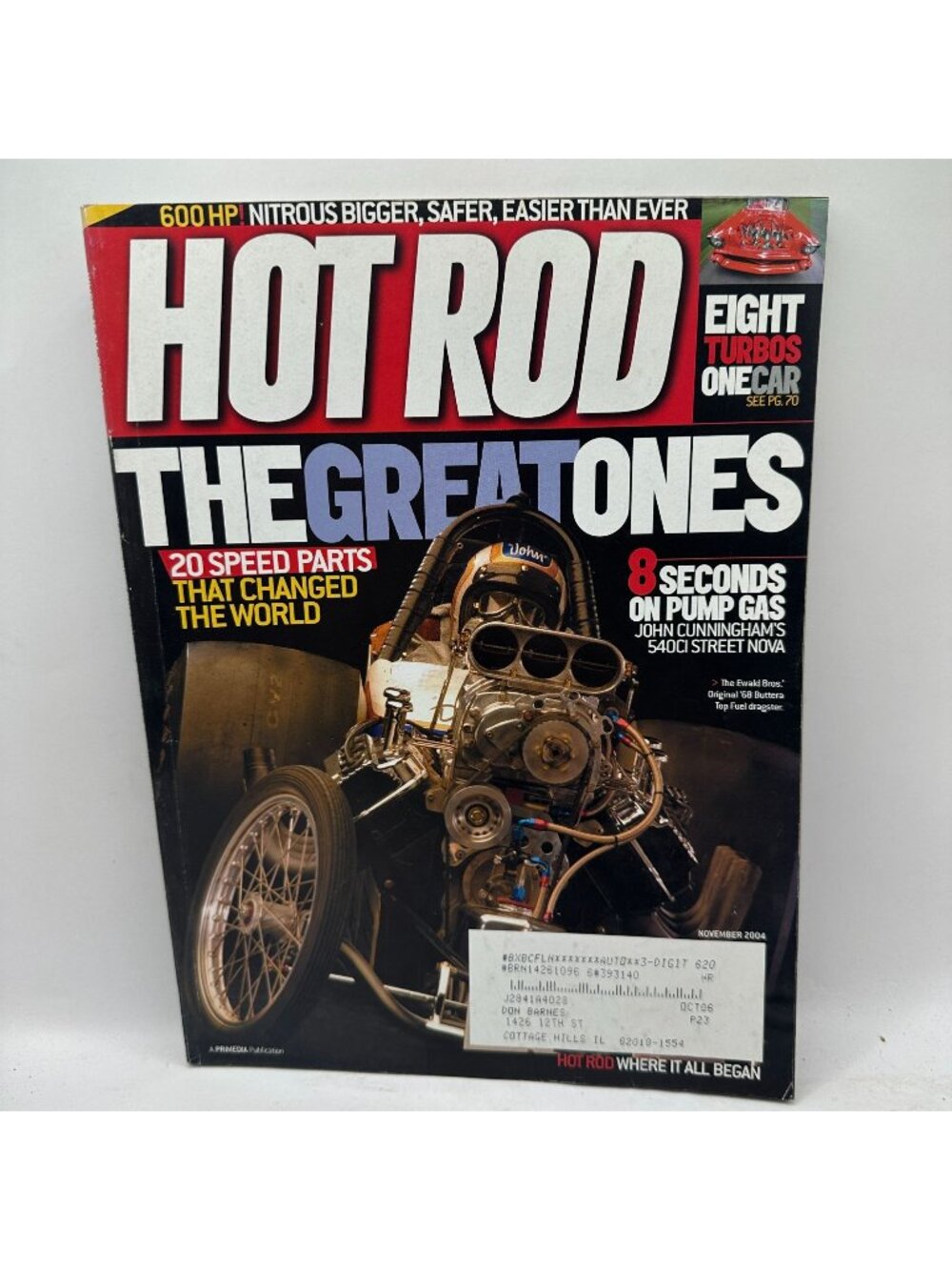 Hot Rod Magazine November 2004 Issue - The Great Ones 20 Speed Parts Pre-Owned